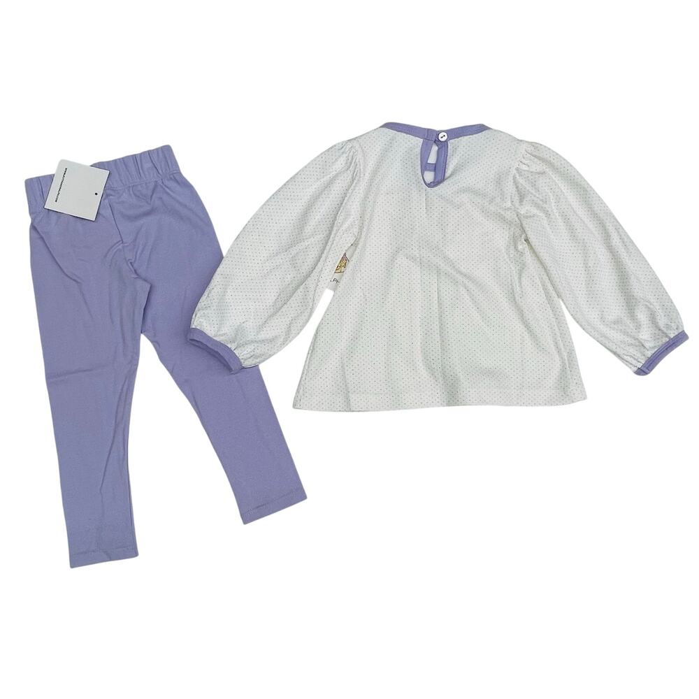 NWT Ruth & Ralph 4T Lavender Polka Dot Set - Picture 2 of 4